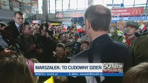 Marszałek dziękuje i apeluje/TVN24