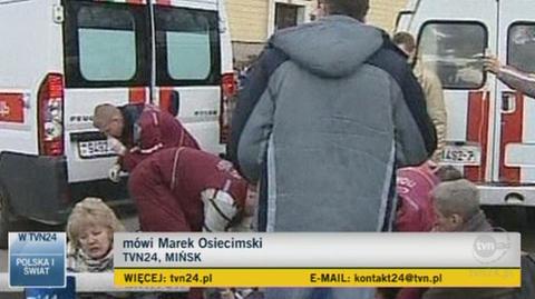 Mer Mińska zapowiedział, że "osoby, które będą rozsiewać plotki o kolejnych wybuchach będą zatrzymywane" (TVN24)