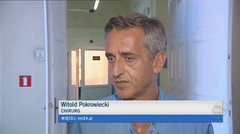 Mężczyzna przebywa w szpitalu (TVN24)