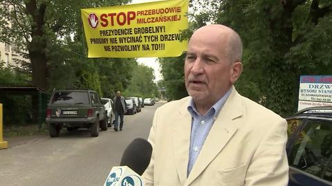 Mieszkańcy Milczańskiej powywieszali plakaty z hasłami przeciwko przebudowie ich ulicy