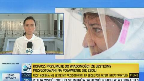 Minister zdrowia i premier Ewa Kopacz uspokajają, że Polska jest gotowa na pojawienie się eboli