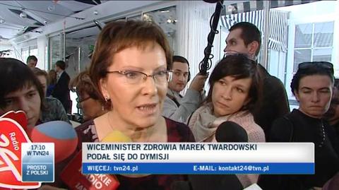 Minister zdrowia o negocjacjach Marka Twardowskiego (TVN24)