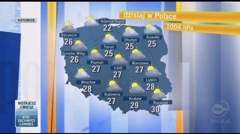 Nad Polskę zmierza gorące i wilgotne powietrze, które wywoła burze (TVN24)