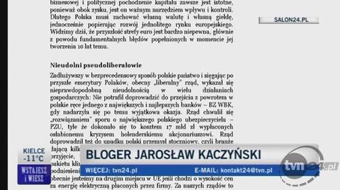Napieralski o blogu Kaczyńskiego