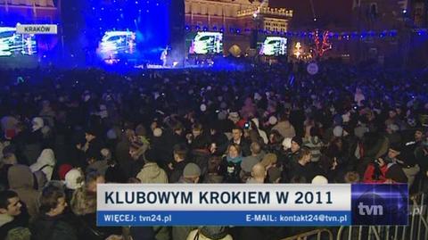 Nowy Rok na Rynku Głównym w Krakowie (TVN24)