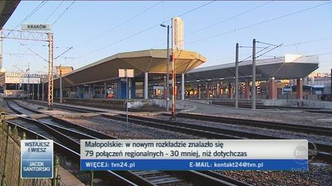 Nowy rozkład w Małopolsce też bez większych problemów (TVN24)