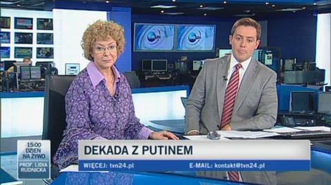 O dziesięciu latach Putin dziennikarka Krystyna Kurczab-Redlich (TVN24)