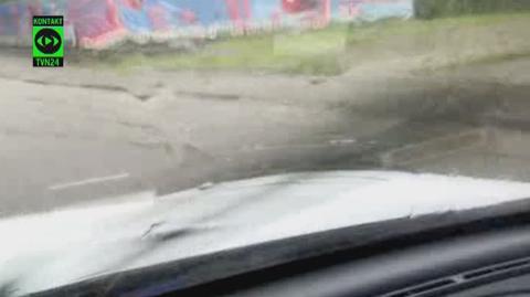Obfite opady deszczu w Bielsku-Białej ( film nternauta Arkadiusz)