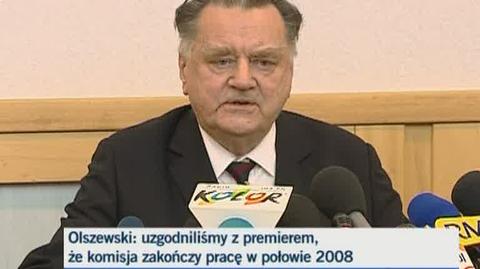 Olszewski: Musiałem zagwarantować komisji bezpieczeństwo