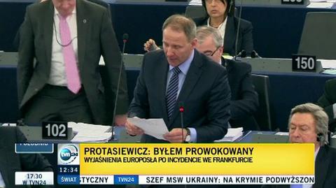 Oświadczenie Protasiewicza na forum europarlamentu 