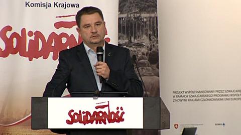 Piotr Duda powitał zebranych w sali BHP Stoczni Gdańskiej