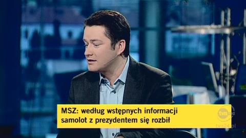 Piotr Paszkowski o pierwszych chwilach po katastrofie (TVN24)