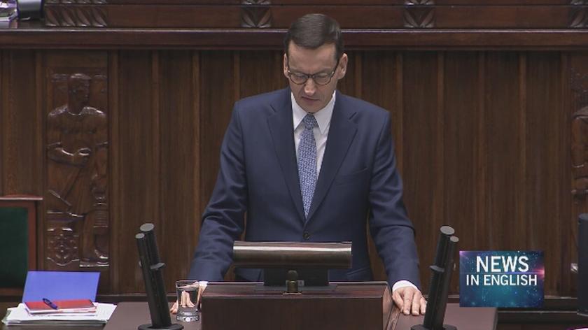 Poland's PM Morawiecki gave an expose in the parliament