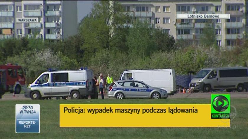 Policja o badaniu wypadku (TVN24)