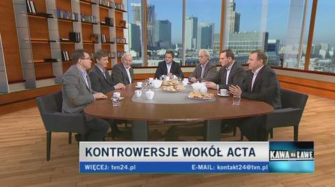 Politycy o swoim poparciu lub braku poparcia dla ACTA (TVN24)