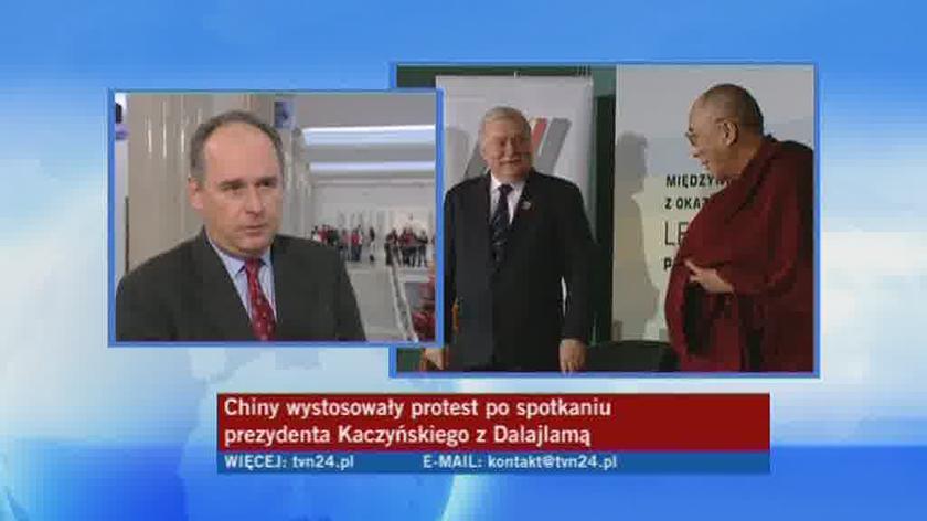 Poseł Paweł Zalewski: nie możemy ulegać Chinom (TVN24)