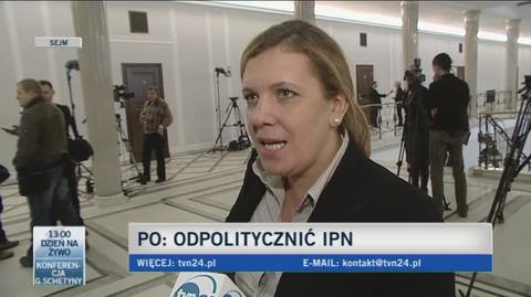 Posłanka PiS Elżbieta Jakubiak: PO chce odwołać prezesa IPN