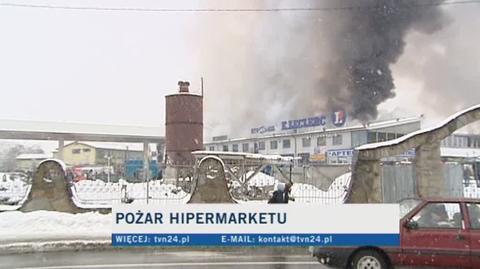 Potężny pożar hipermarketu / TVN24