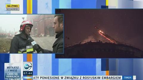 Pożar katedry w Sosnowcu próbowało opanować ponad 60 strażaków