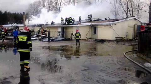 Pożar stolarni w Kiełpinie