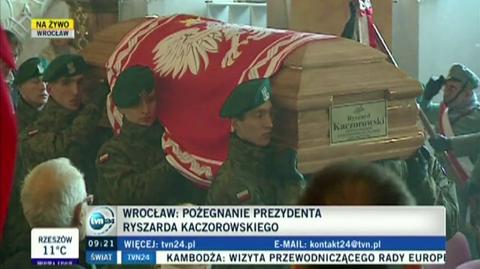 Pożegnanie prezydenta Kaczorowskiego we Wrocławiu