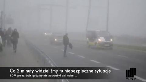 Poznaniacy błądzą we mgle szukając drogi na przystanek