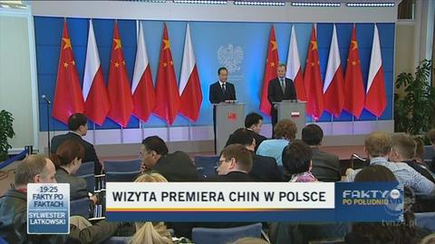 Premier Chin o polsko-chińskiej współpracy (TVN24)