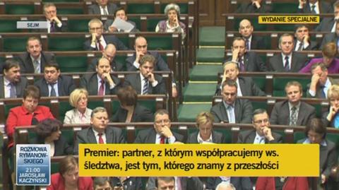 Premier o działaniach szkodliwych opozycji (TVN24)
