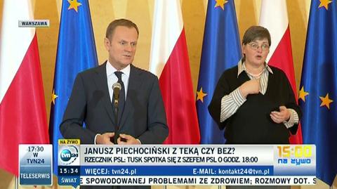 Premier o wieczornym spotkaniu z szefem PSL