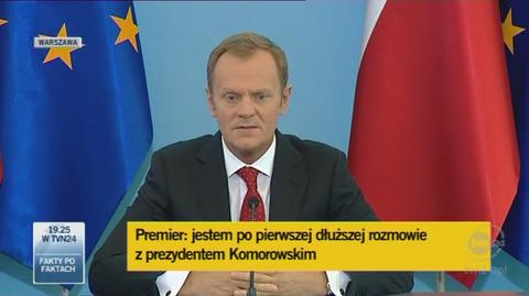 Premier podkreślił, że powstanie koalicja PO-PSL (TVN24)