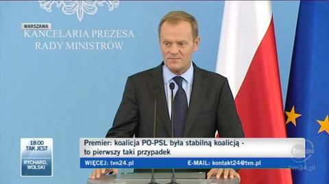 Premier podziękował Waldemarowi Pawlakowi (TVN24)
