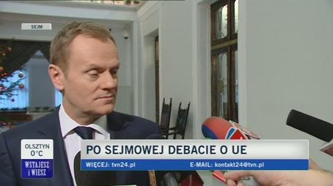 Premier Tusk o cytowaniu prezydenta Lecha Kaczyńskiego