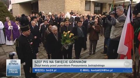 Prezes PiS w Jastrzębiu (TVN24)