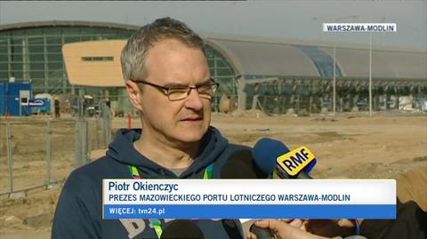 Prezes portu o przygotowaniach do lądowania (TVN24)