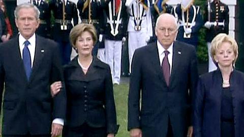 Prezydent George W. Bush i Dick Cheney z małżonkami w Waszyngtonie