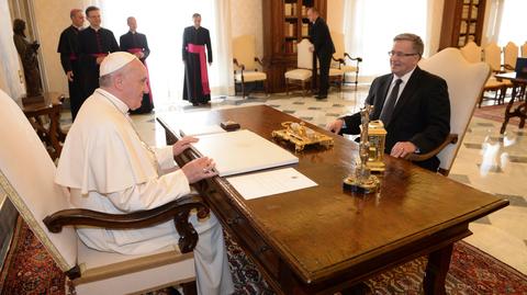 Prezydent Komorowski spotkał się  z papieżem Franciszkiem