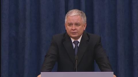 Prezydent Lech Kaczyński jest zadowolony ze spotkania z premierem