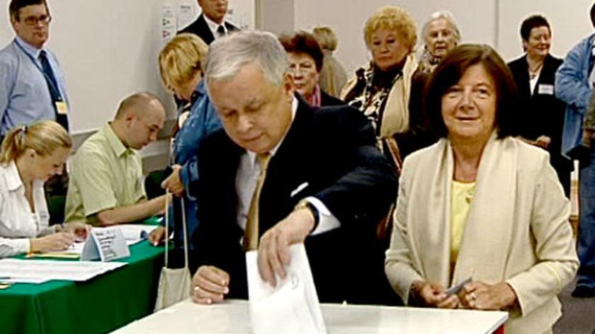 Prezydent Lech Kaczyński już głosował
