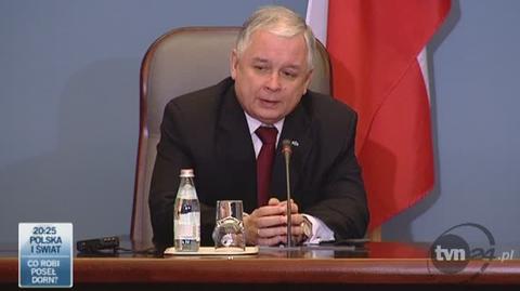 Prezydent Lech Kaczyński o relacjach z Valdasem Adamkusem (TVN24)