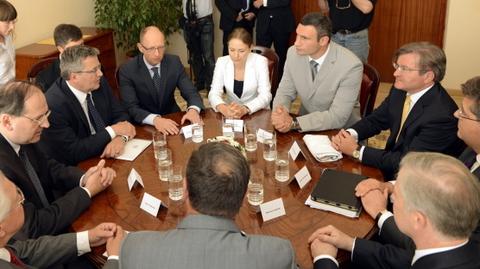 Prezydent przy okazji finału Euro spotkał się z ukraińskimi politykami