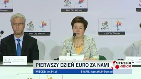 Prezydent Warszawy podsumowała pierwszy dzień Euro