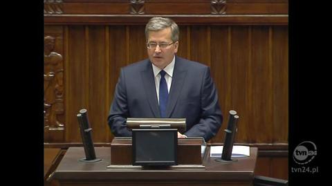 Prezydent wygłosił orędzie (TVN24)