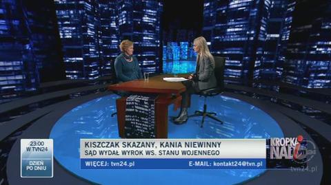 Prof. Środa o wyroku ws. autorów stanu wojennego (TVN24)