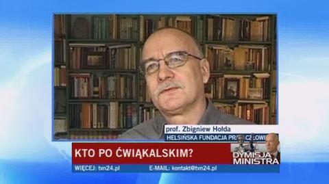 Profesor Hołda odmówiłby premierowi/TVN24