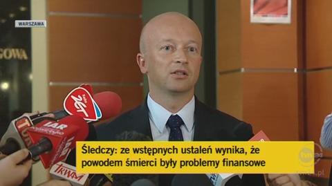 Prokuratura: przyczyną samobójstwa mogły być kłopoty finansowe (TVN24)