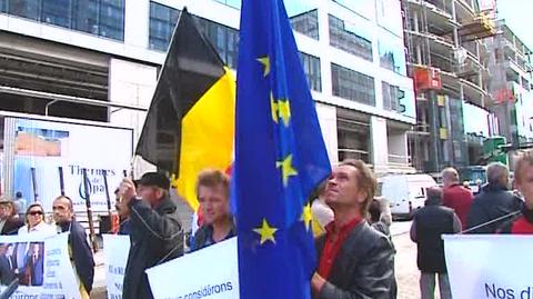 Prorosyjska manifestacja w Brukseli (TVN24)