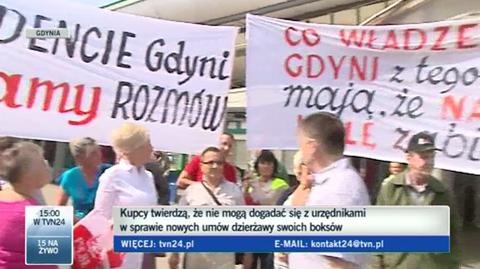 Protest kupcó w Gdyni
