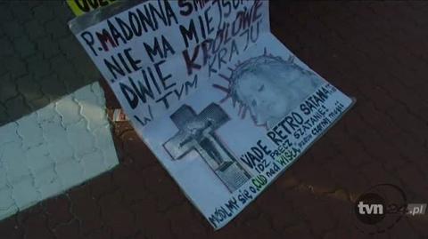 Protest przeciwko Madonnie (TVN24)