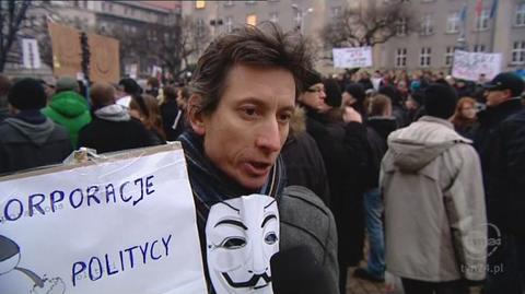 Protest w Katowicach (TVN24)