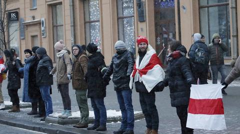 Protest w Mińsku przeciwko integracji Białorusi z Rosją